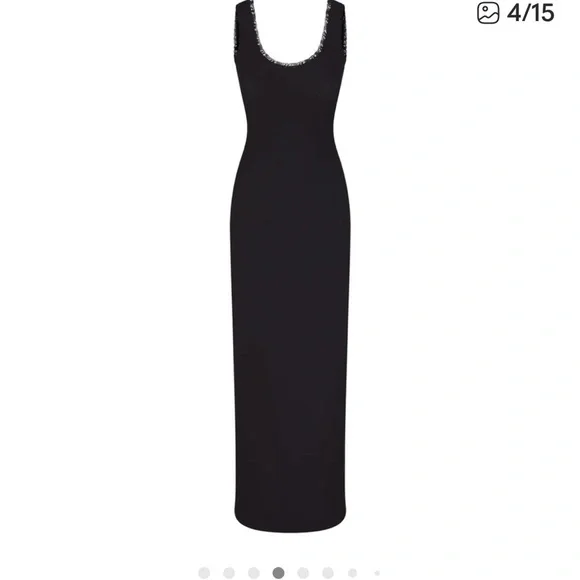 SKIMS SOFT LOUNGE LACE SCOOP NECK DRESS - Picture 3 of 5